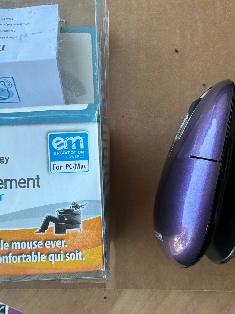 Maxwell Purple Wireless Optical Mouse - Ergonomic Comfort